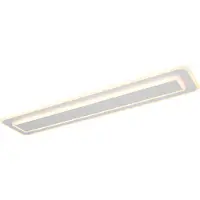 TRIO -Leuchten : Plafonnier LED RIVA, dimensions 90x4,70x20 cm, couleur blanche