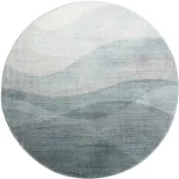 FRAAI Tapis rond moderne - Field Vert | Ø 120 cm | Rond | Pile courte