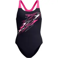 Speedo Medley Logo Medalist Swimsuit Noir UK 38 Femme