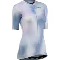 Northwave Blade Short Sleeve Jersey Blanc,Bleu L Femme