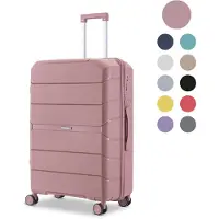 Sc SKYCASES Urban Adventurer - Valise de voyage moyenne - Verrouillage par numéro - 44x27x66cm - 78L - Valise de voyage avec verrouillage de valise - Roues pivotantes - Rose