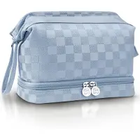 Sc Skycases Travel Essentials - Trousse de toilette et de maquillage - Imperméable et compacte - Convient pour le voyage et l'usage quotidien - Unisexe - Bleu clair