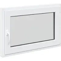 vidaXL Fenêtre de cave RISOR 90 x 70 cm en PVC et verre, blanche