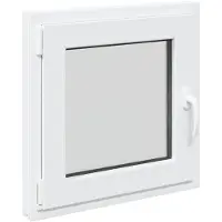 vidaXL Fenêtre de cave RISOR 50 x 50 cm en PVC et verre, blanche