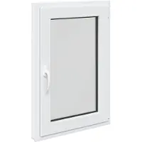 vidaXL Fenêtre de cave RISOR 60 x 100 cm PVC et verre, blanc