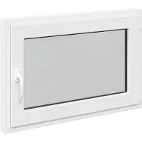 vidaXL Fenêtre de cave RISOR 90 x 60 cm PVC et verre, blanc