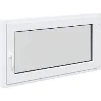 vidaXL Fenêtre de cave RISOR 110 x 70 cm en PVC et verre, blanche