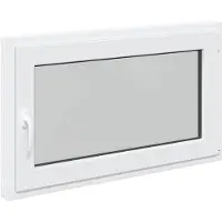 vidaXL Fenêtre de cave RISOR 100 x 50 cm PVC et verre, blanc