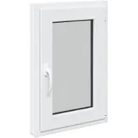 vidaXL Fenêtre de cave RISOR 50 x 75 cm en PVC et verre, blanche