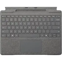 Microsoft Surface Pro Type Cover avec Emplacement de Stockage pour Stylet Platine AZERTY