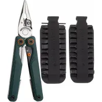 Leatherman Wave Alpha Cascadia Bundle EU300165 Black DLC MagnaCut, Green G10, multitool avec Bit Kit 931014