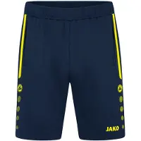 Jako Short d'entraînement Allround pour enfants, Couleur:marine/jaune néon, Taille:128