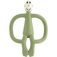 Matchstick Monkey Teething Toy and Gel Applicator jouet de dentition avec brosse 2 en 1 Olive 1 pcs