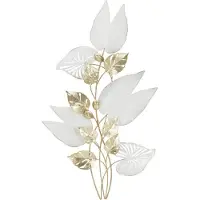 Mauro Ferretti Panneau mural Pitch 52,7x5,7x90,8 cm en or blanc