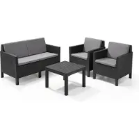 Keter Chicago 3+1 Graphit Gartenmöbelset