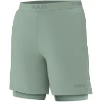 Jako Short 2-en-1 femme Power - 6276D, Couleur:vert menthe, Taille:42