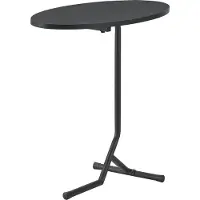 OEM Table d'appoint 55 x 60 x 30 cm - Bois et noir - MDF et métal thermolaqué - Design élégant