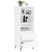 vidaXL Highboard blanc 40x36x110 cm Bois composite