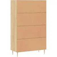 vidaXL Highboard chêne Sonoma 69,5x31x115 cm Matériau dérivé du bois