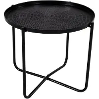 OEM Table d'appoint - Noir - Ø 40,5 x 35 cm - Acier