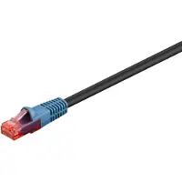 Goobay Câble patch extérieur CAT 6, U/UTP, noir, 30 m - Conducteur en aluminium recouvert de cuivre (CCA), double gaine extérieure (PE)