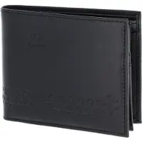 OXMOX Cuir porte-monnaie Leather Querscheinbörse Jumping Jack Embossed Black noir