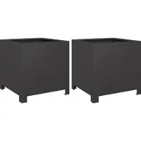 vidaXL Jardinières 2 pcs noir 40x40x40 cm acier