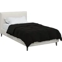 vidaXL Couverture d'été rembourrée noire 155 x 220 cm en microfibre