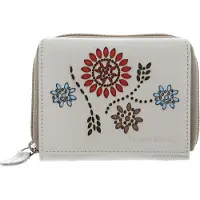 Bruno Banani Cuir porte-monnaie Zip Wallet With Flap Ecru beige