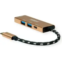 Roline 12.02.1119 Station d'accueil pour ordinateur portable & réplicateur de ports Câblé USB 3.2 Gen 2 (3.1 Gen 2) Type-C Or (12.02.1119)