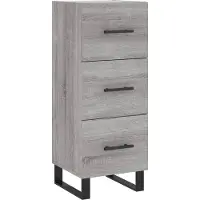 vidaXL Sideboard Gris Sonoma 34,5x34x90 cm Matériau dérivé du bois