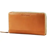 Bruno Banani Cuir porte-monnaie Zip Around Wallet Cognac marron clair