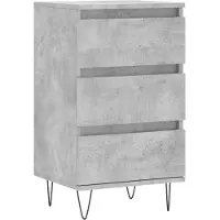 vidaXL Sideboard gris béton 40x35x70 cm Bois composite