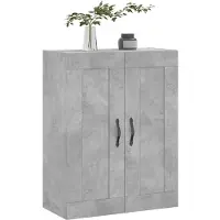 vidaXL Armoire murale gris béton 69,5x34x90 cm Bois composite