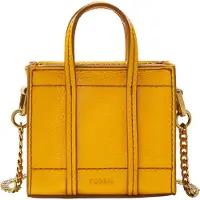 Fossil sac à épaule bandoulière sac à main Carmen Micro Tote Bag Golden Yellow moutarde