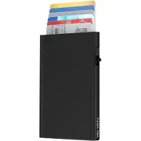 Tru Virtu Unisexe, Portefeuille, Porte-cartes "Click & Slide, Noir