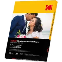 Kodak Pack 25 feuilles de papier photo très brillante pour imprimante à jet d’encre