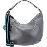 Gabs Cuir sac à épaule sac à épaule bandoulière Penelope TG Splendente Black Bag Canna Di Fucile argenté
