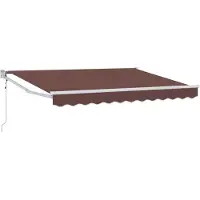 vidaXL , store enroulable marron, 2,5 x 2 mètres, polyester et métal