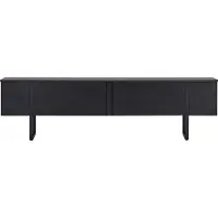 Skye Decor , meuble TV haut de gamme, 180 x 50 x 30 cm, 100 % aggloméré mélaminé, épaisseur 18 mm, noir, design moderne et industriel pour votre intérieur.