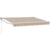 vidaXL , store enroulable beige, 2,5 x 2 mètres, polyester et métal