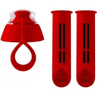 Dafi Elément filtrant pour bouteille rouge, 2 pièces + capuchon de fermeture