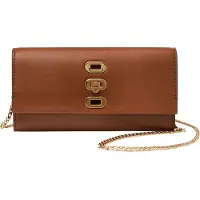 Fossil Cuir porte-monnaie sac à épaule bandoulière Penrose Wallet Brown brun