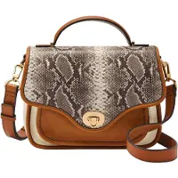 Fossil sac à épaule bandoulière sac à épaule Heritage Top Handle Neutral Multi brun