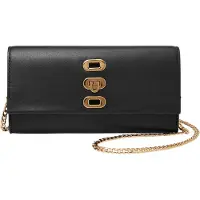 Fossil Cuir porte-monnaie sac à épaule bandoulière Penrose Wallet Black noir