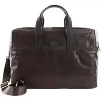 Saddler sac de voyage sac à épaule bandoulière Leo Weekend Bag Dark Brown brun