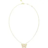 GUESS Borboleta Halskette, (Acier inoxydable, Verre)