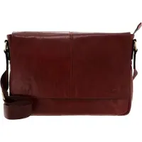 Saddler sac à épaule bandoulière sac d'ordinateur portable pour ordinateur portable Enzo Shoulder Bag Midbrown brun