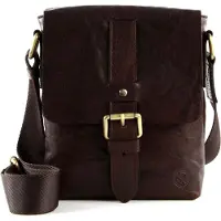 Saddler Cuir sac à épaule bandoulière George Messenger Bag Dark Brown brun