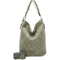 Fritzi aus Preußen sac à épaule Olga Special Rub Hobo Bag Moss kaki